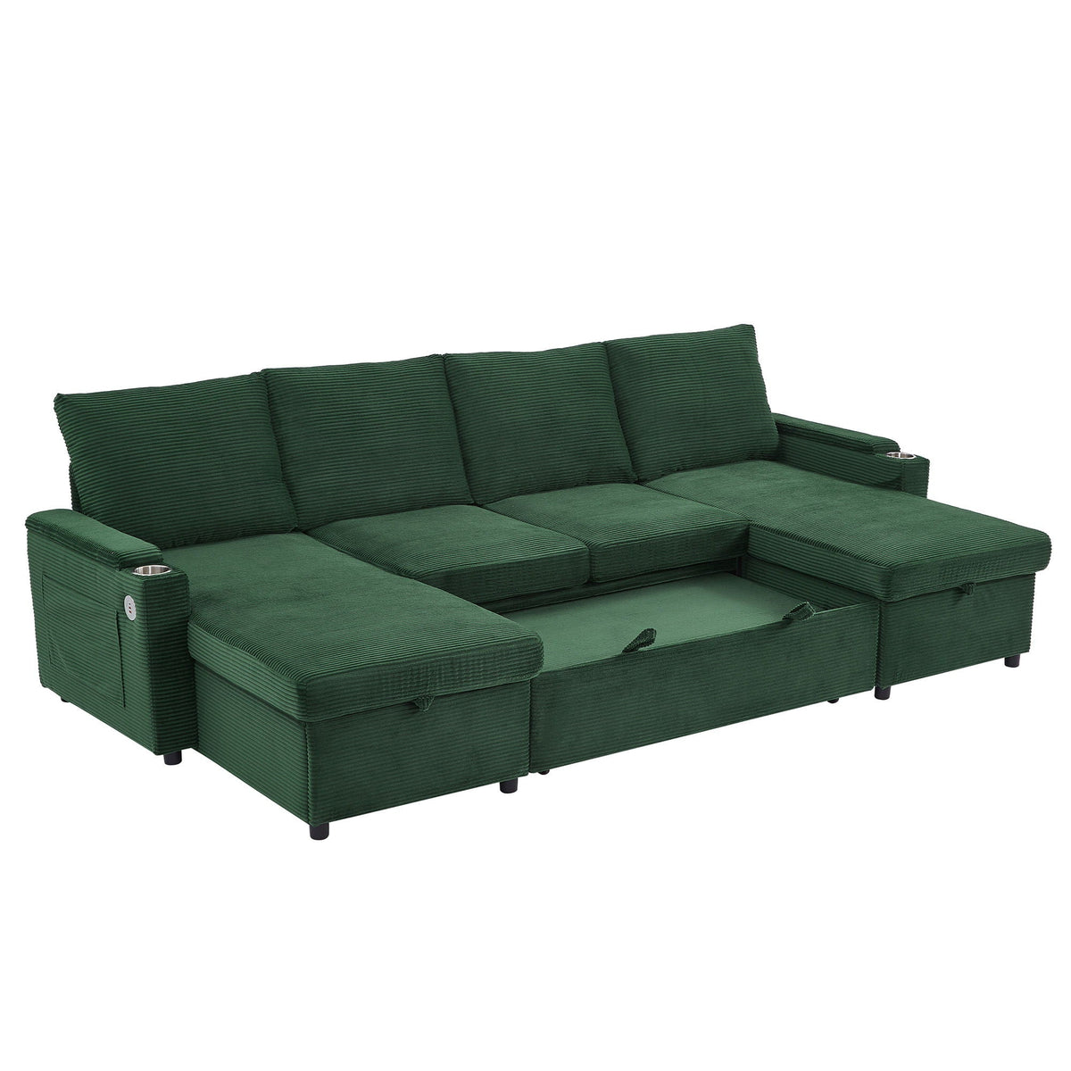 U Shaped Sectional Sofa Bed with