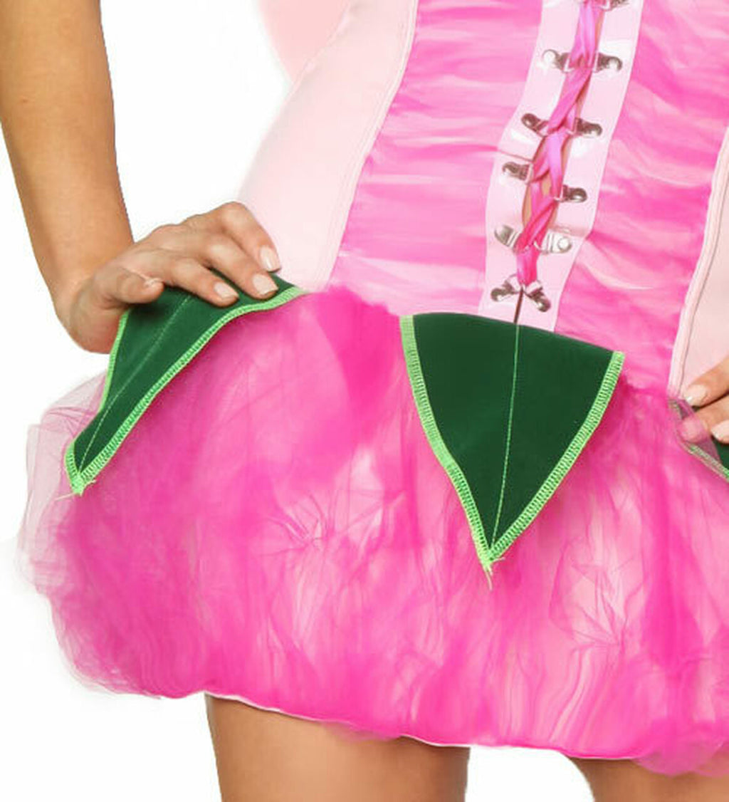 Women's Pink Pixie Dress & Wings Costume