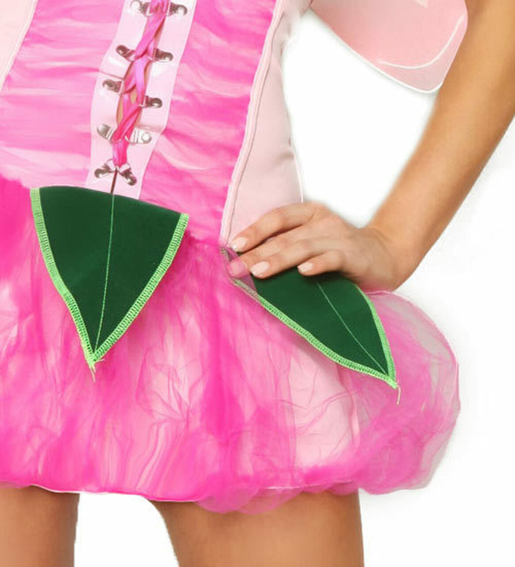 Women's Pink Pixie Dress & Wings Costume