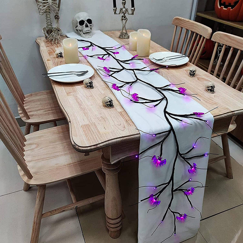 Halloween Bat or Pumpkin LED Vine Light