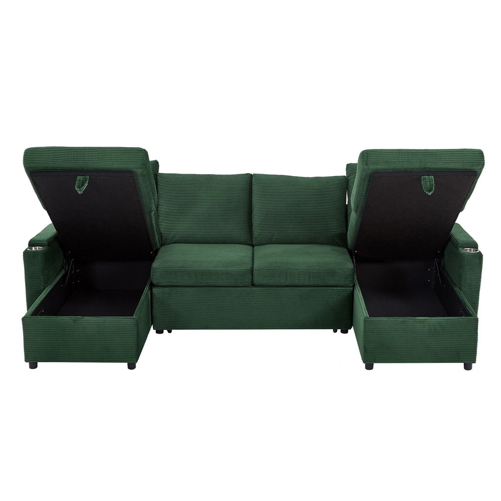 U Shaped Sectional Sofa Bed with