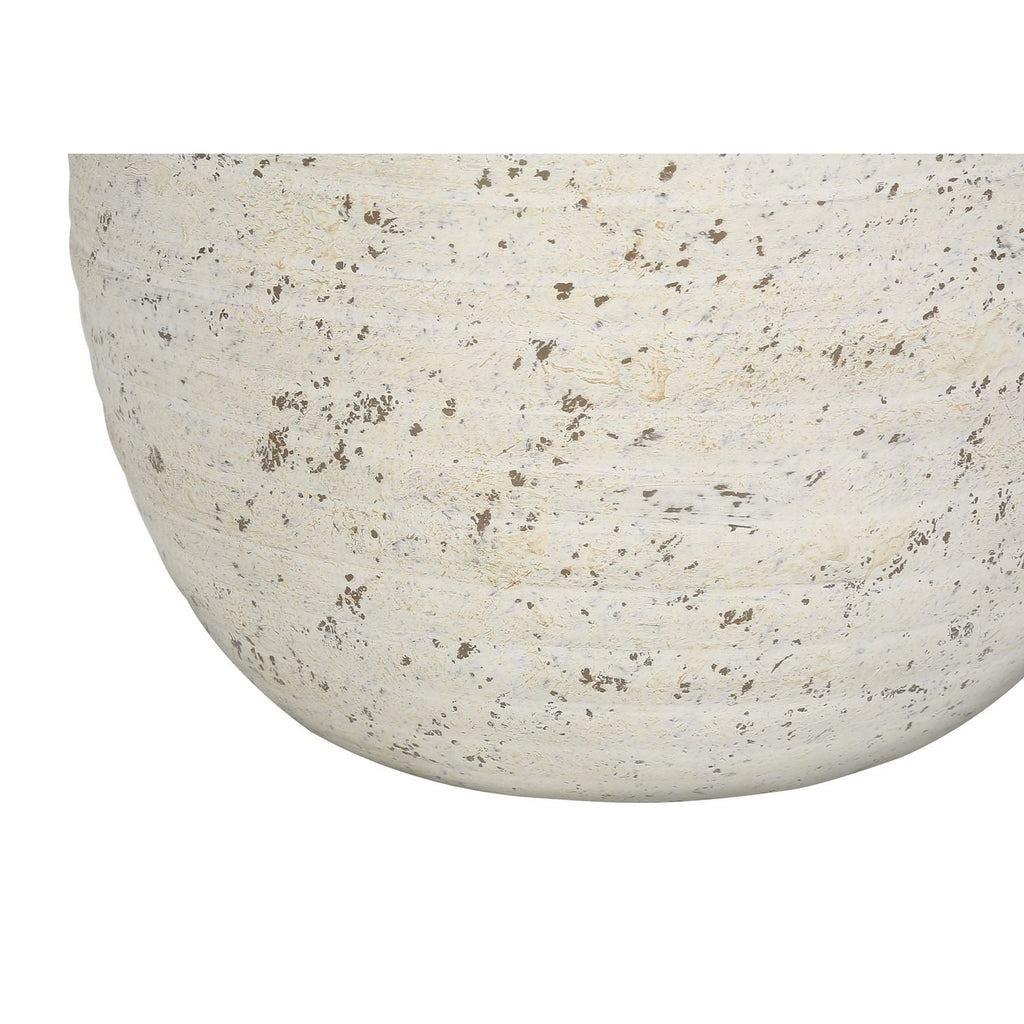 Cream Concrete Table Lamp with Linen Shade