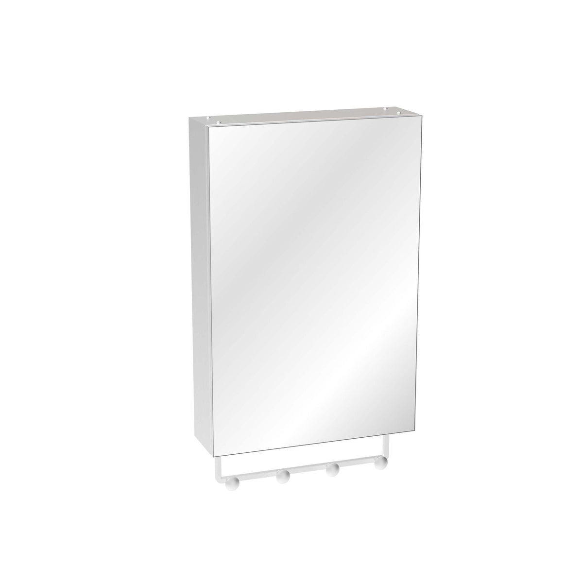 Silver Mirrored Medicine Cabinet with Adjustable Shelves