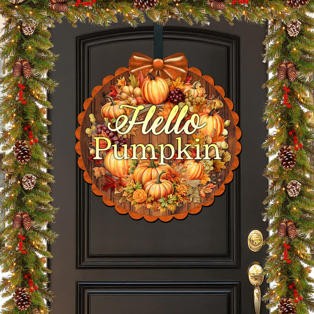 G. DeBrekht Hello Pumpkin Welcome Sign