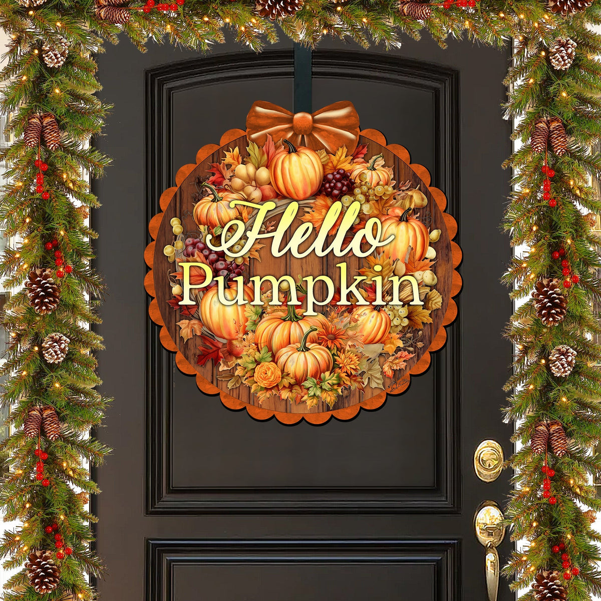 G. DeBrekht Hello Pumpkin Welcome Sign