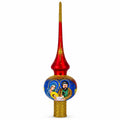 Holy Family Red Glass Tree Topper, 11 in
