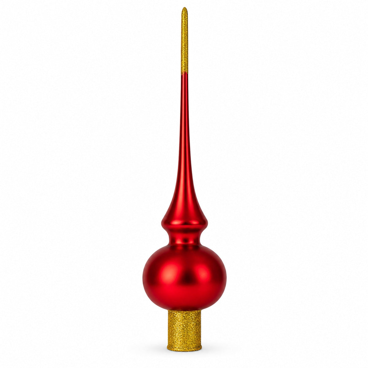 Holy Family Red Glass Tree Topper, 11 in