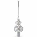 White Jewel Star Silver Glass Tree Topper, 11 in