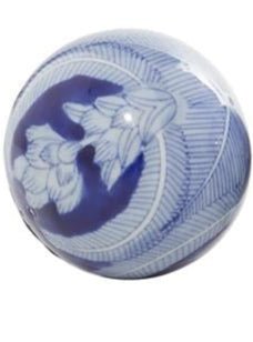 Blue Ceramic Floral Handmade Glossy Decorative
