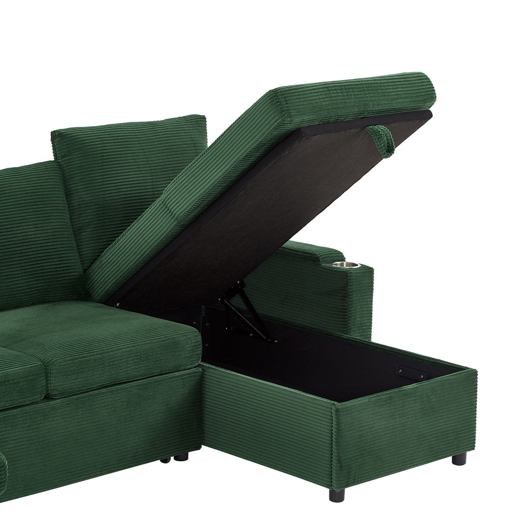 U Shaped Sectional Sofa Bed with