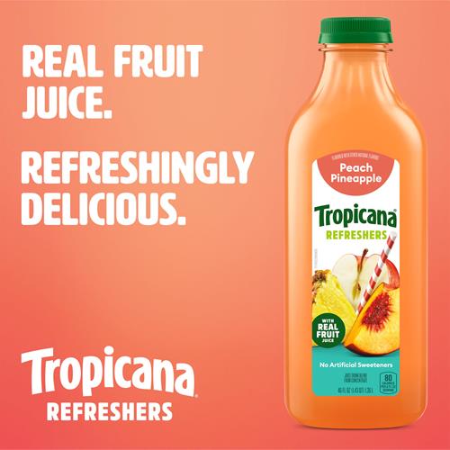 Tropicana Refreshers Peach Pineapple Juice Drink 46 Fl Oz