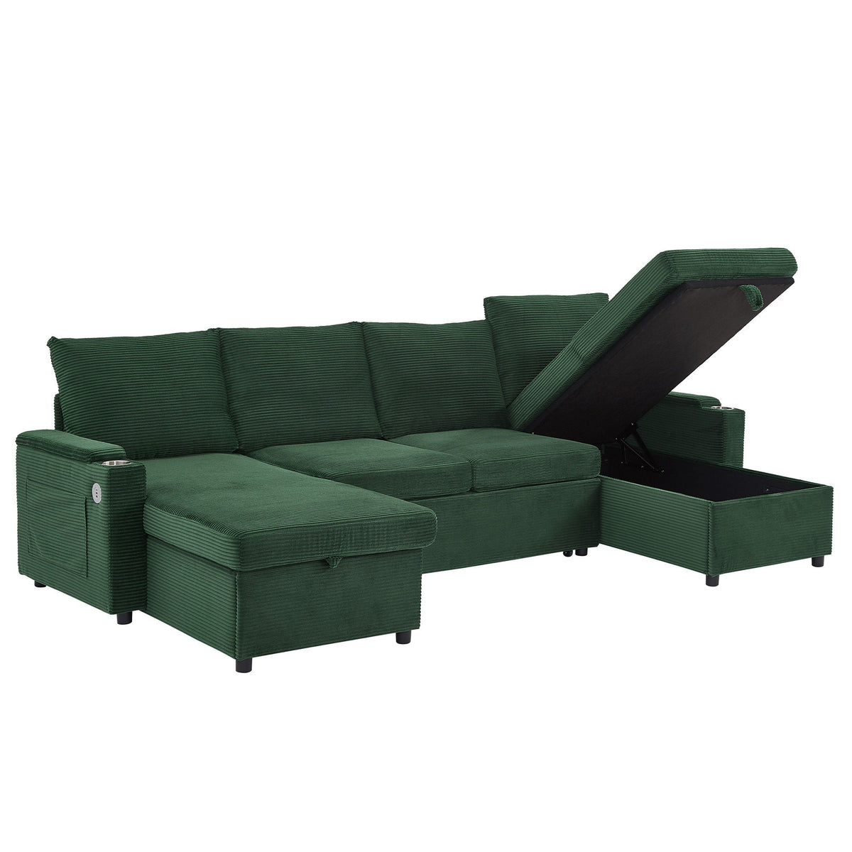 U Shaped Sectional Sofa Bed with