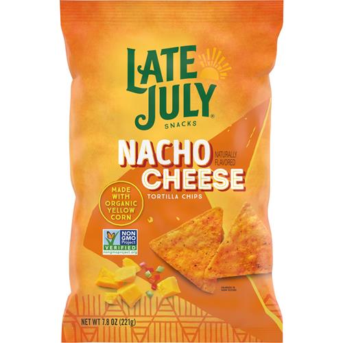 Late July Snacks Nacho Cheese Tortilla Chips 7.8 Oz
