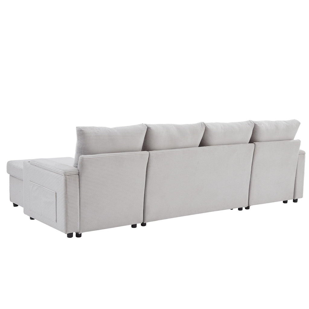 U Shaped Sectional Sofa Bed with