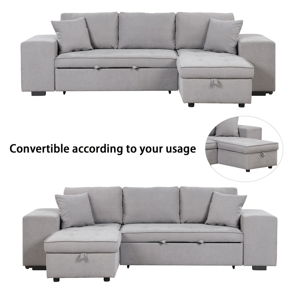 Modern L-Shape 3 Seat Reversible Sectional