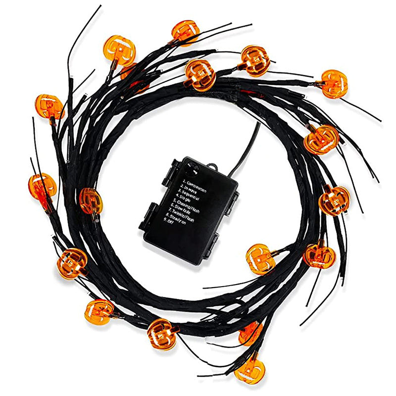Halloween Bat or Pumpkin LED Vine Light