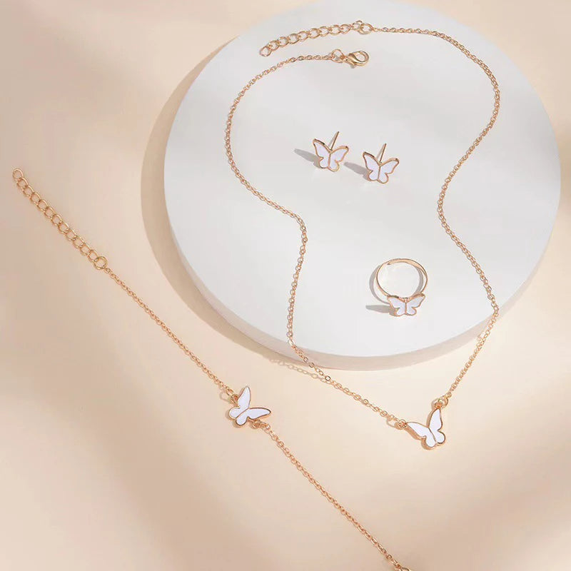 Butterfly Necklace & Earrings Set