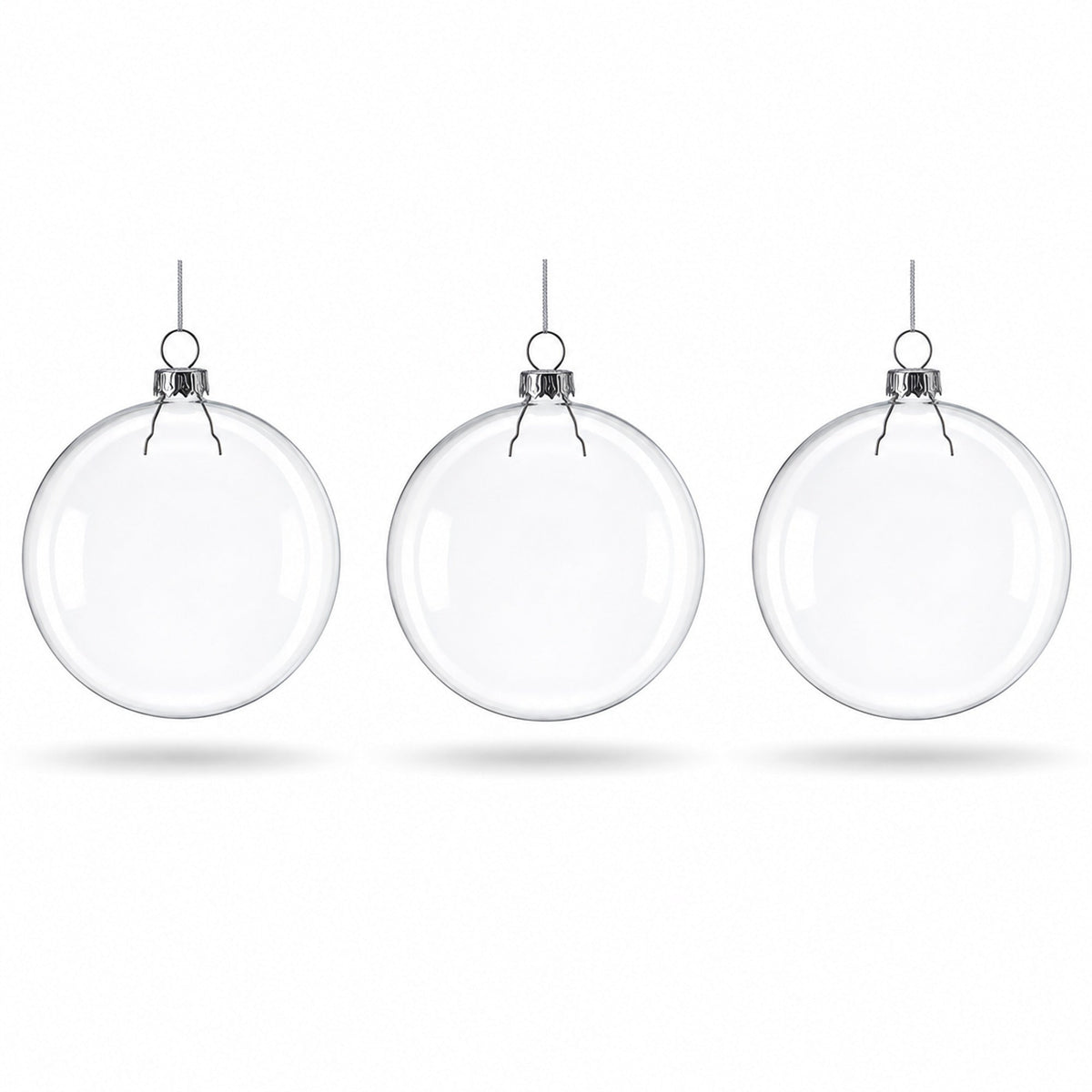 Set of 3 Flat Disc Clear