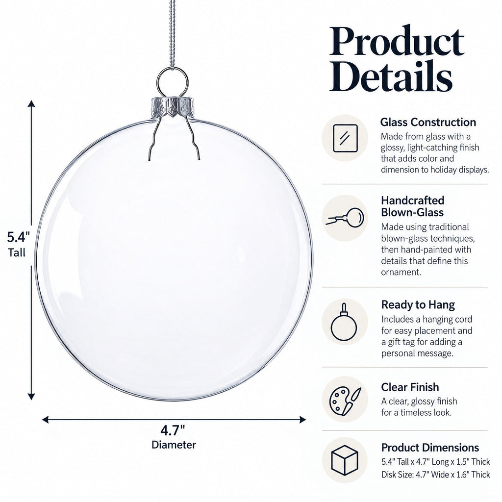 Set of 3 Flat Disc Clear