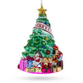Charming Christmas Tree with Gifts Glass