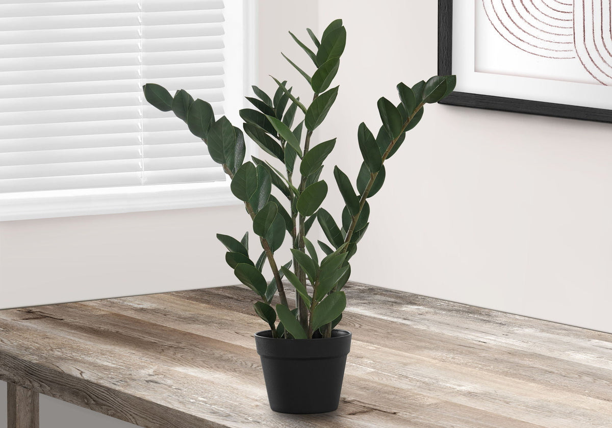 29-Inch Artificial ZZ Plant in Black Pot