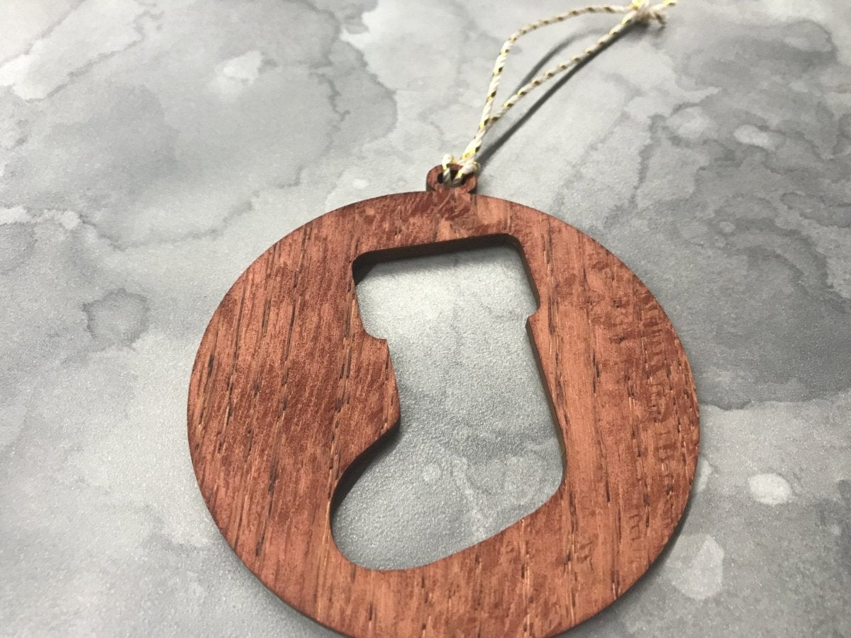Oak Christmas Ornaments, Set of 5
