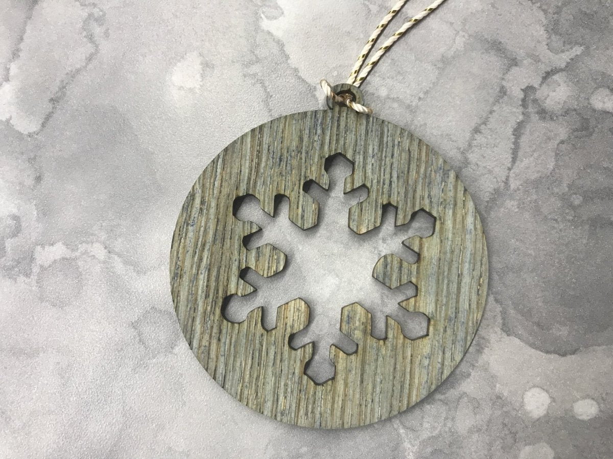Oak Christmas Ornaments, Set of 5