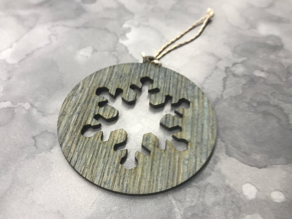 Oak Christmas Ornaments, Set of 5