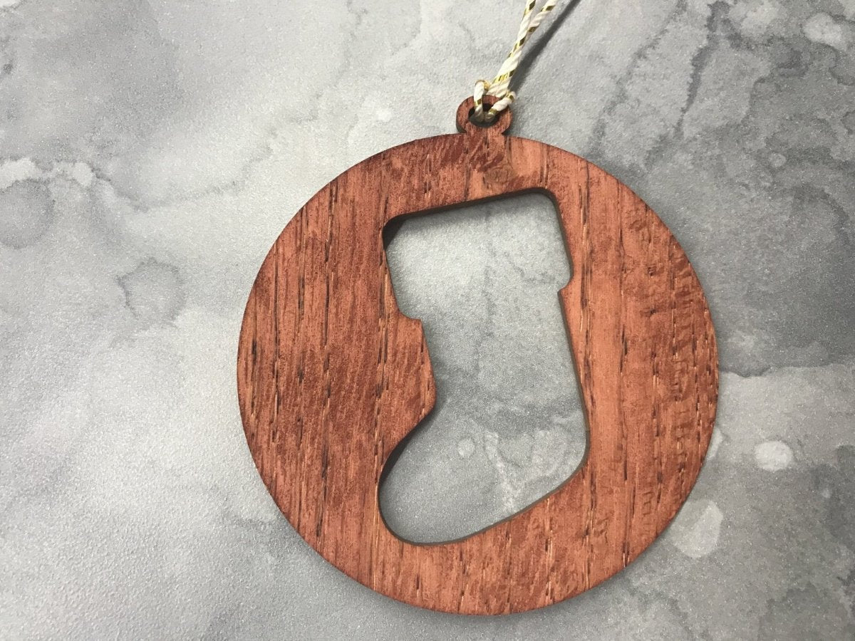 Oak Christmas Ornaments, Set of 5