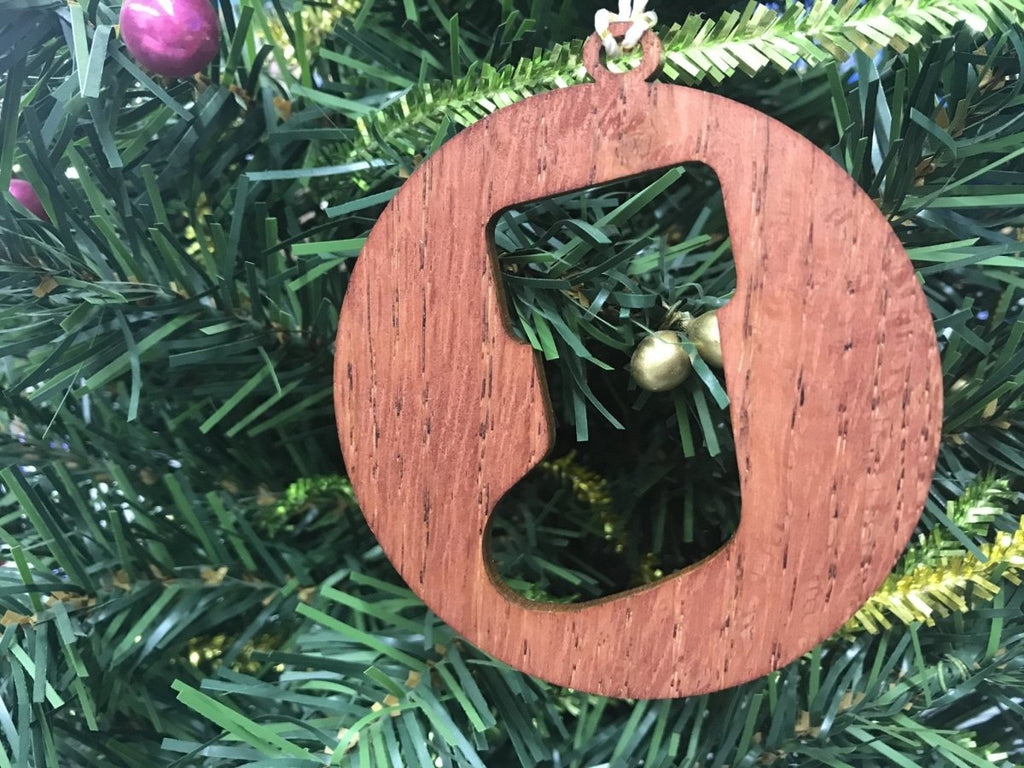 Oak Christmas Ornaments, Set of 5