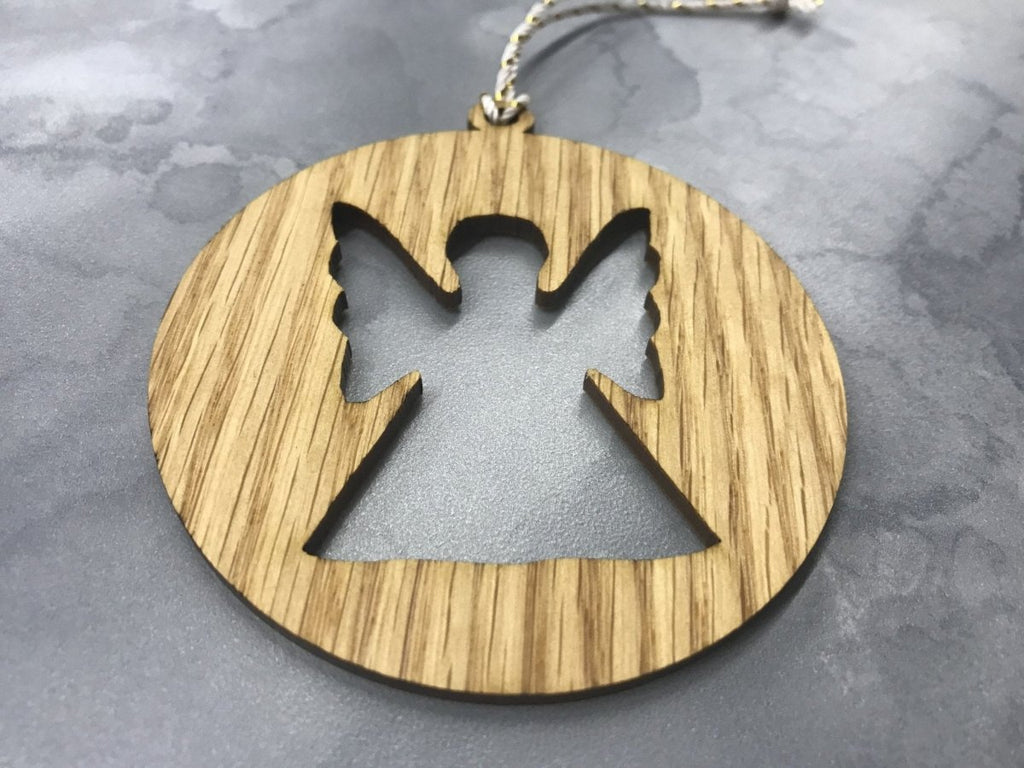Oak Christmas Ornaments, Set of 5