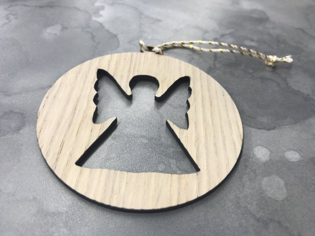 Oak Christmas Ornaments, Set of 5