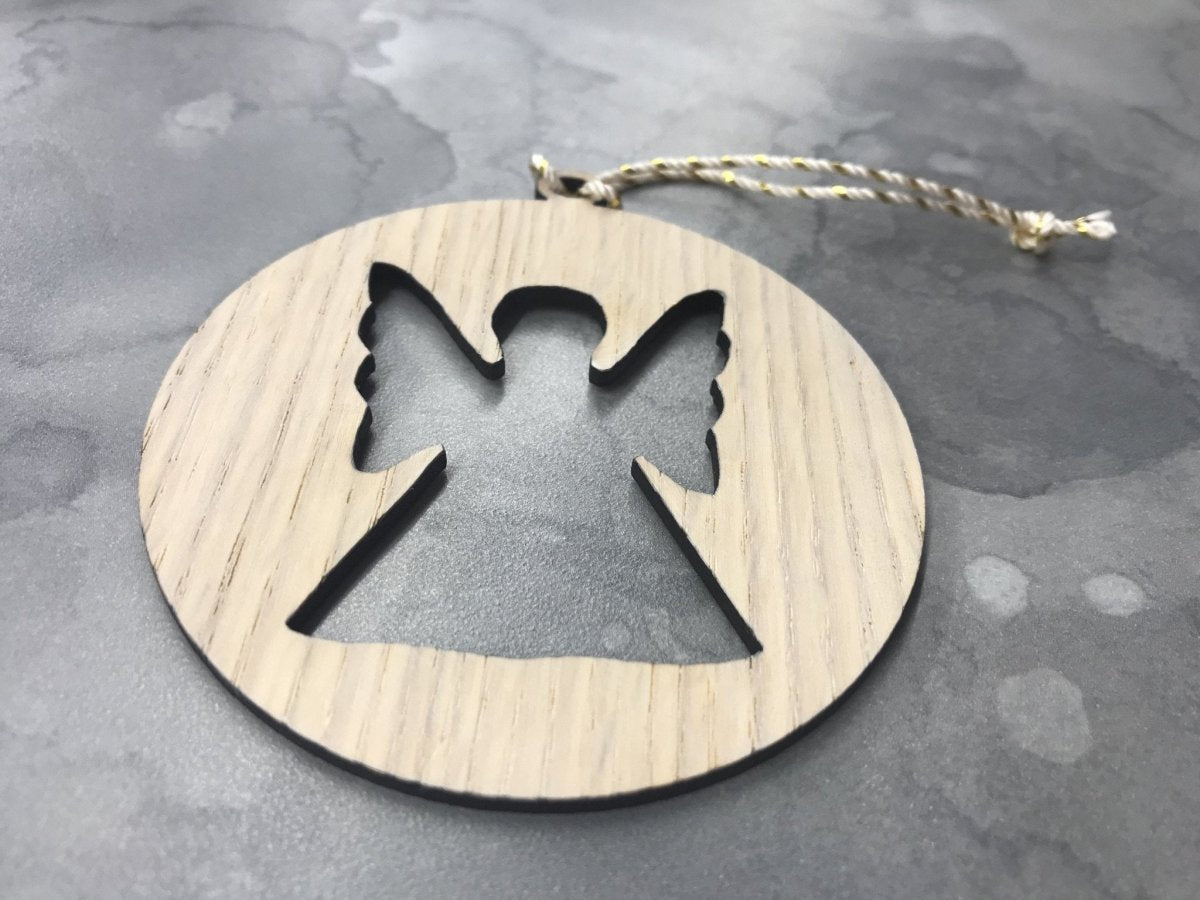 Oak Christmas Ornaments, Set of 5