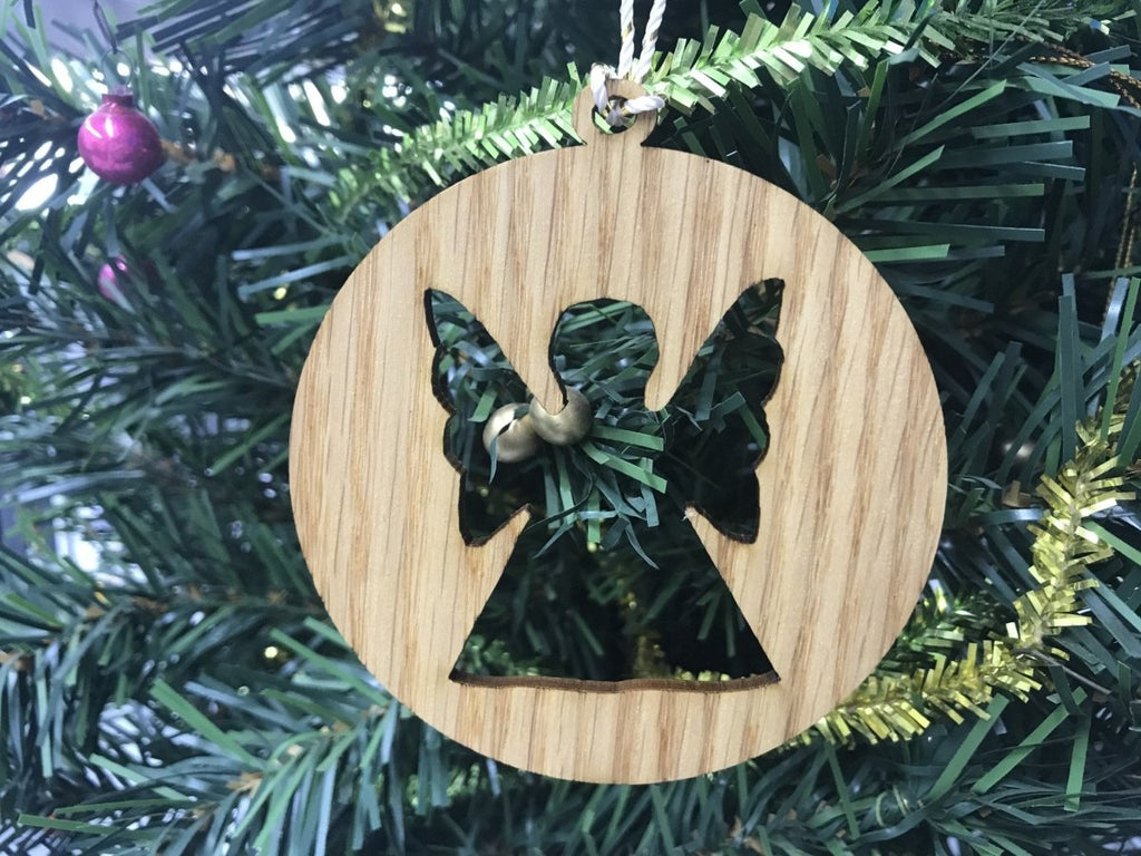 Oak Christmas Ornaments, Set of 5