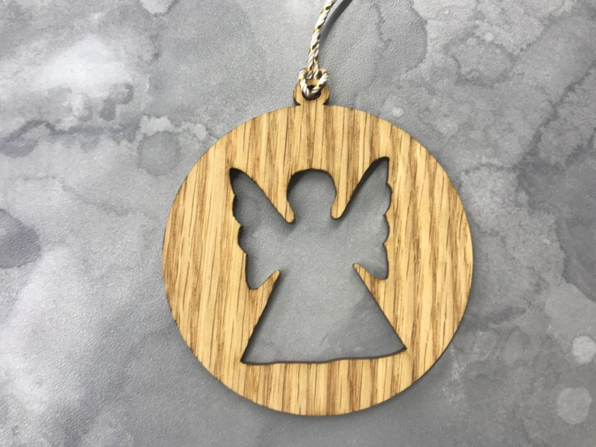 Oak Christmas Ornaments, Set of 5
