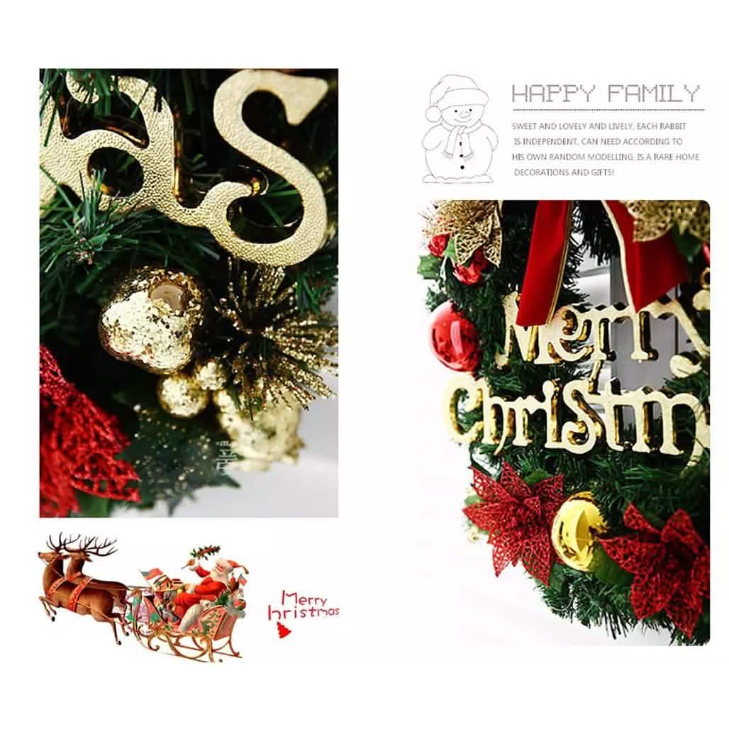 Christmas Bow Wreath, 30 cm