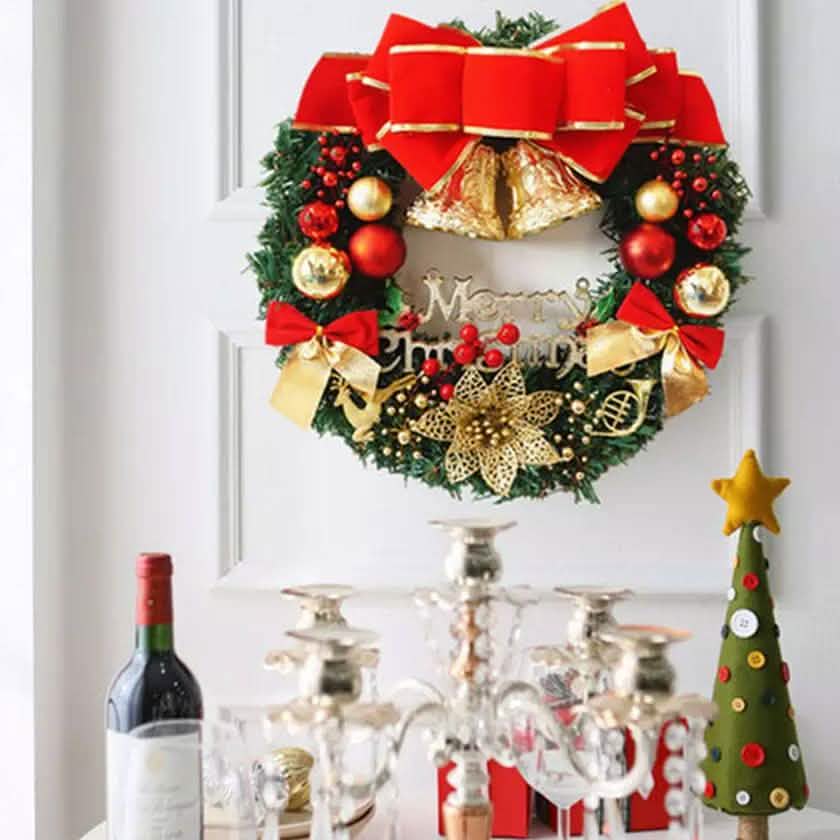 Christmas Bow Wreath, 30 cm