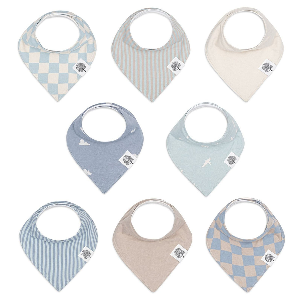 Cloud Bandana Bib Set (8 pack)