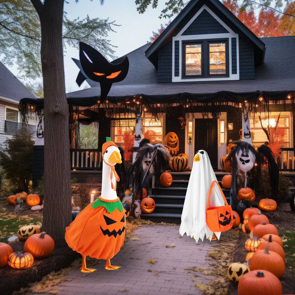 Halloween Costume for 23-in Porch Goose Statues