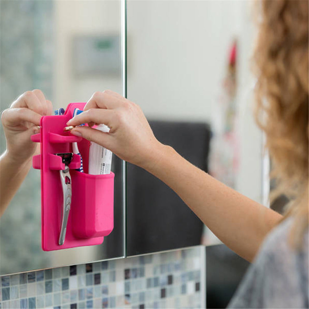 Multi-functional Silicone Toothbrush Holder Mighty Wall
