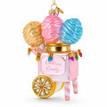 Cotton Candy Cart Glass Christmas Ornament