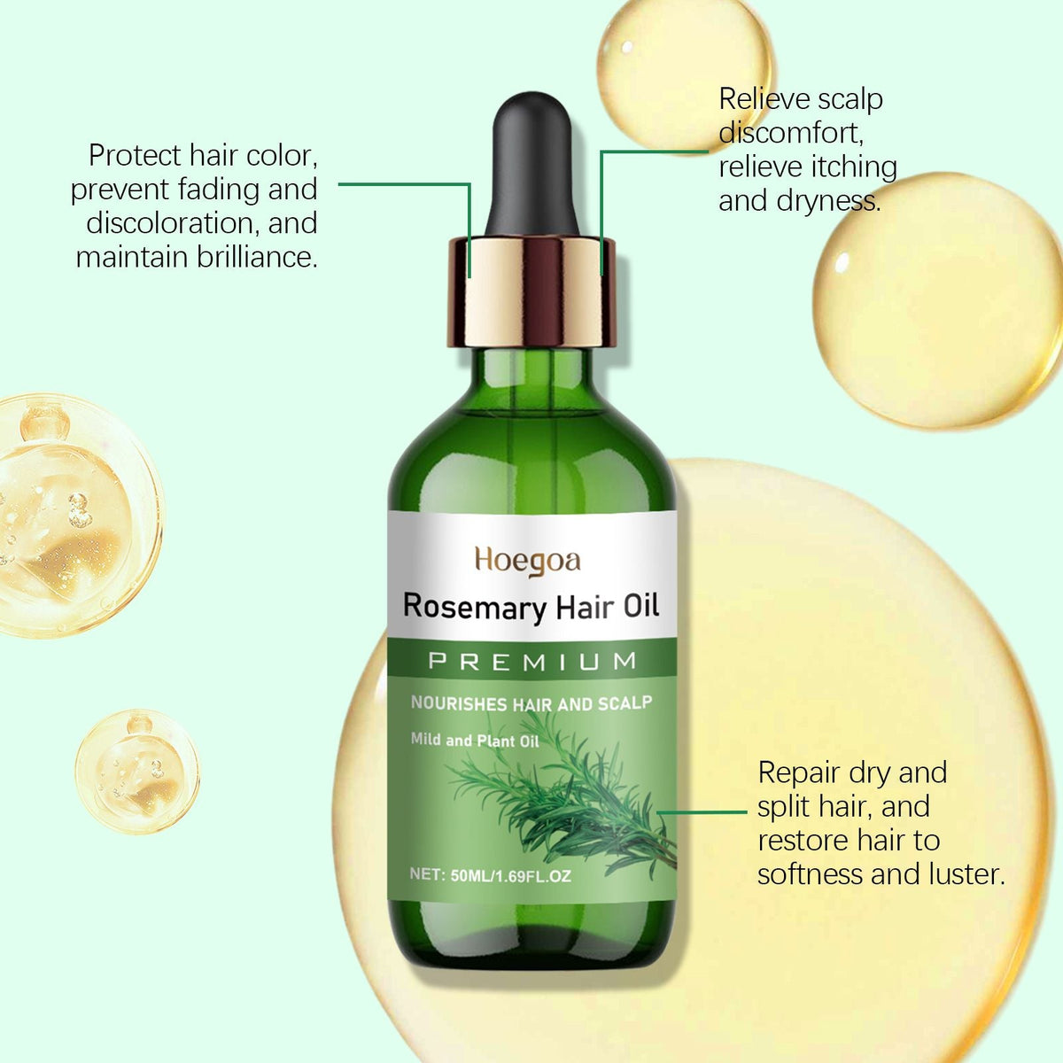 Natural Rosemary Infused Hair Care Oil 50ML