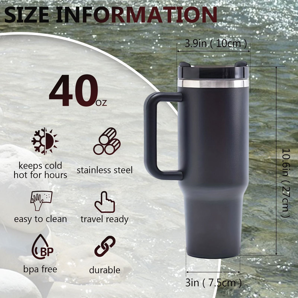 40oz V2 large capacity tumbler