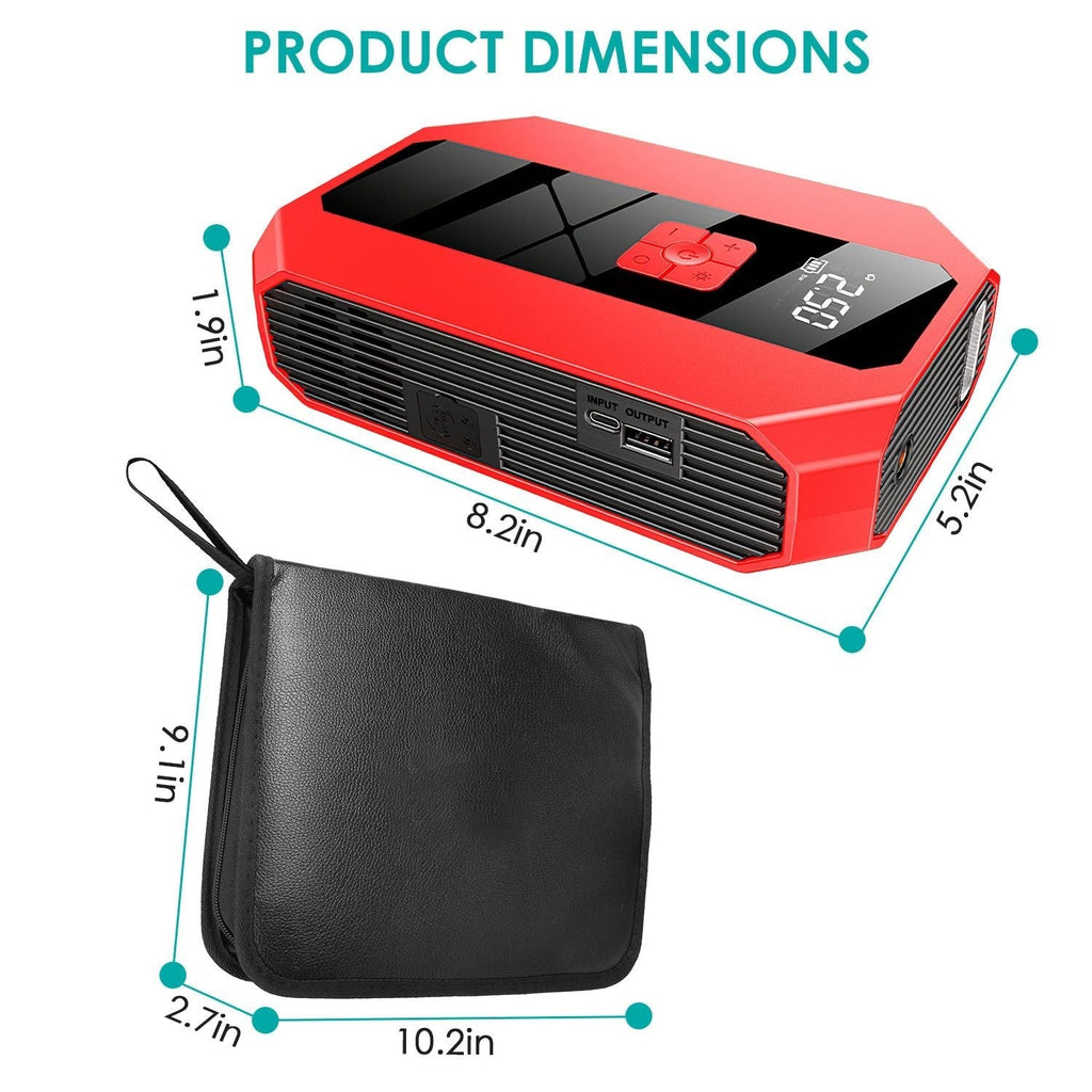 Portable Car Jump Starter with Tire Inflator