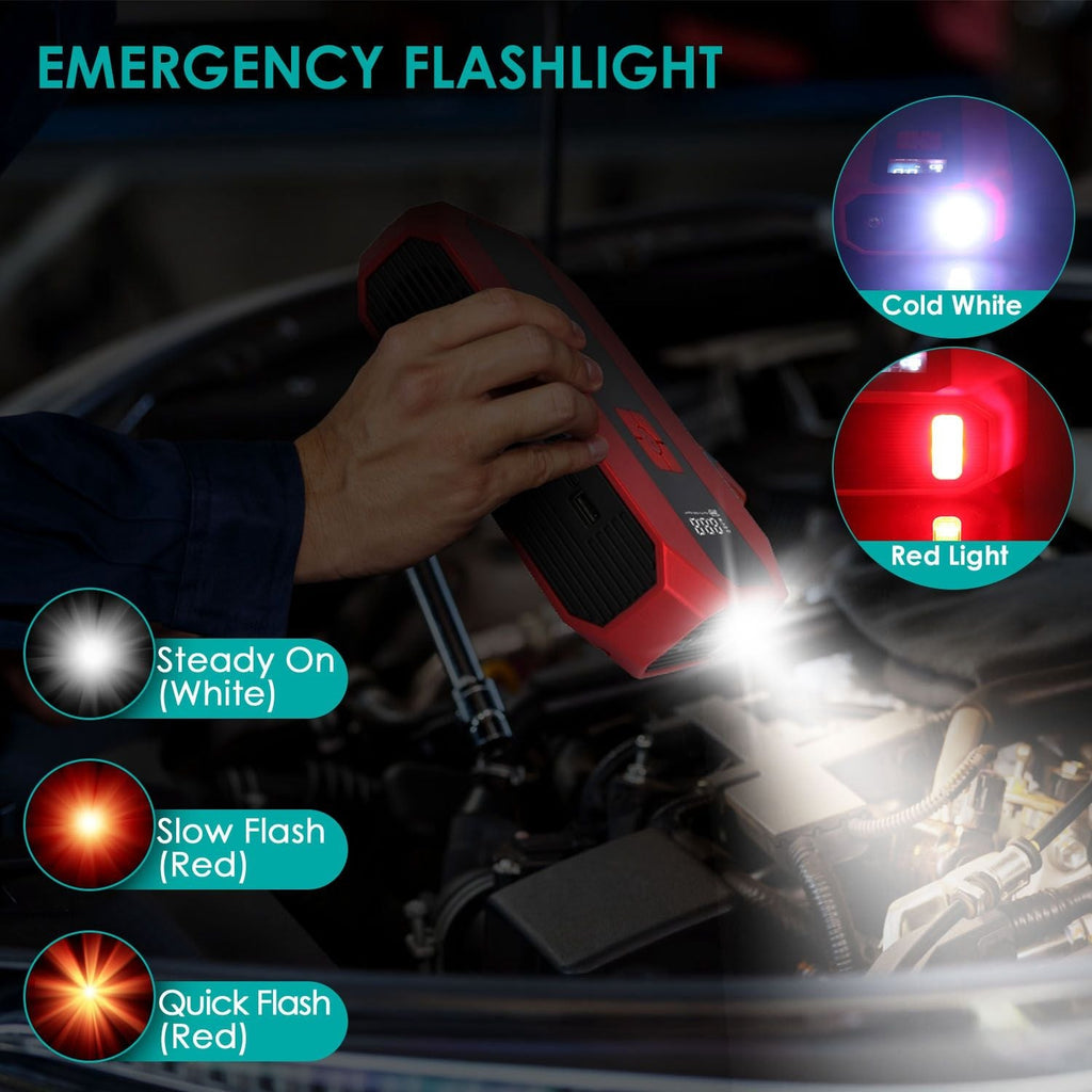 Portable Car Jump Starter with Tire Inflator