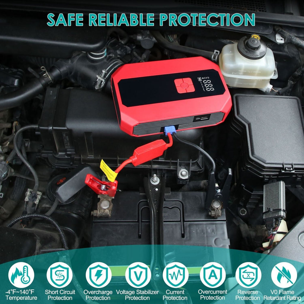 Portable Car Jump Starter with Tire Inflator
