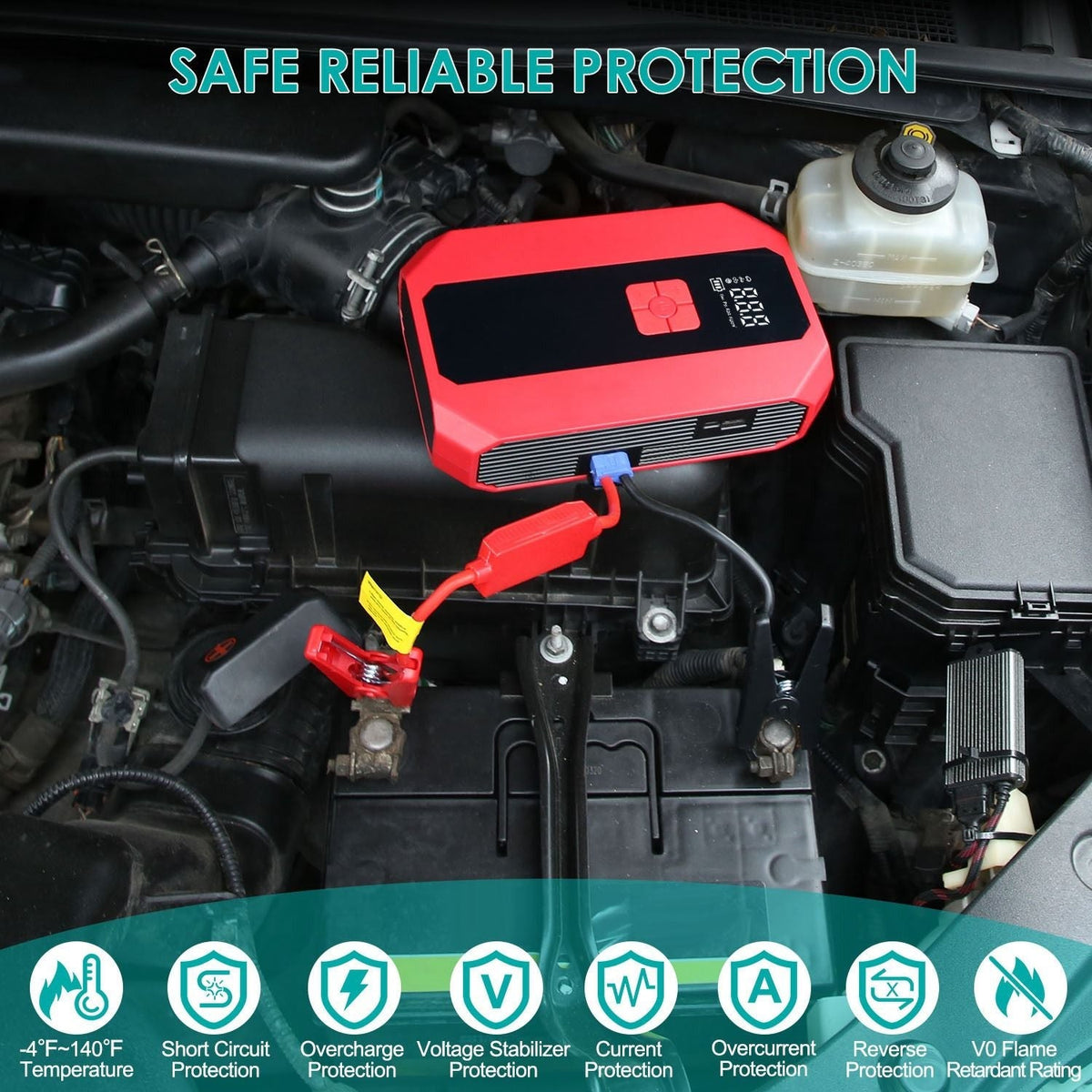 Portable Car Jump Starter with Tire Inflator