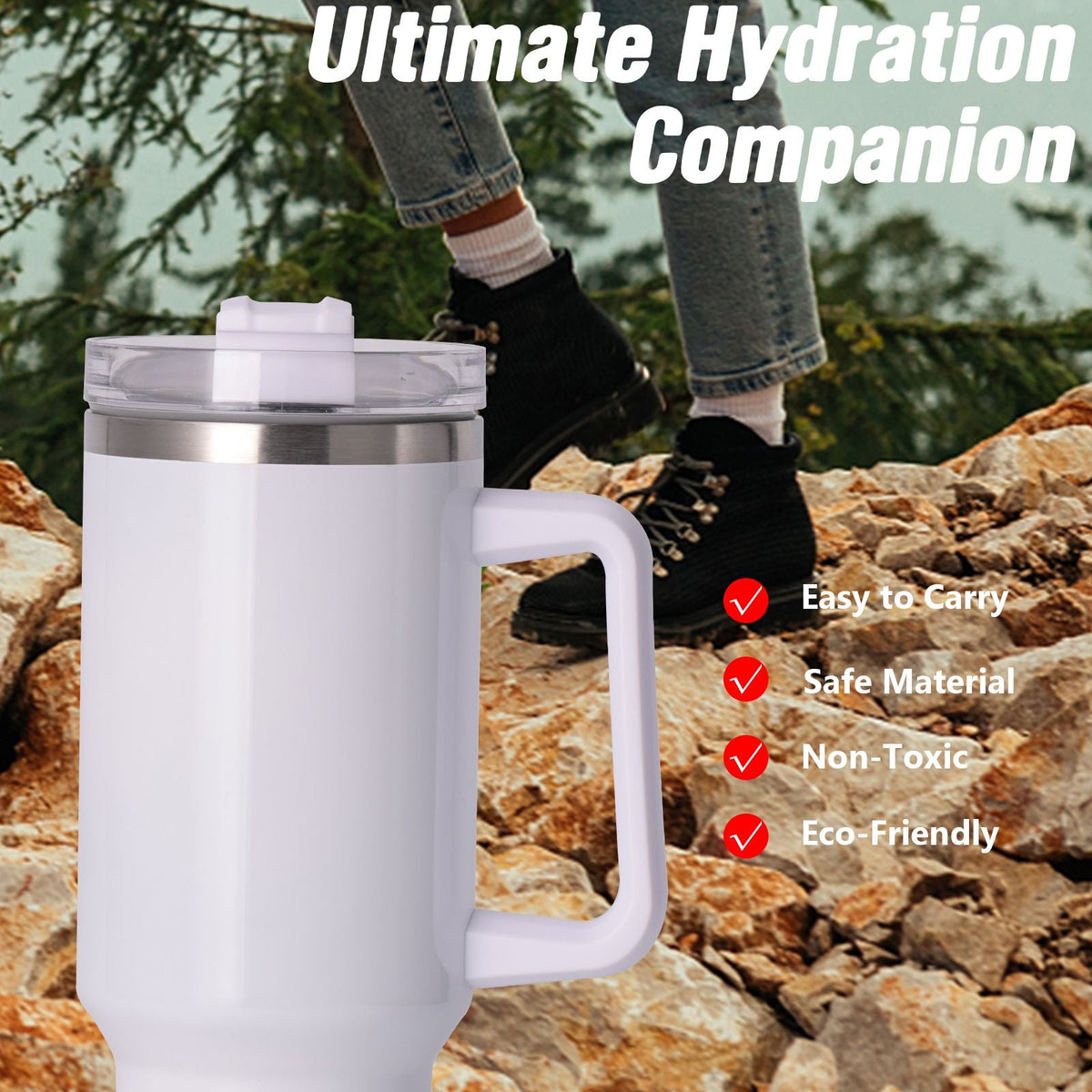40oz large capacity tumbler With Handle