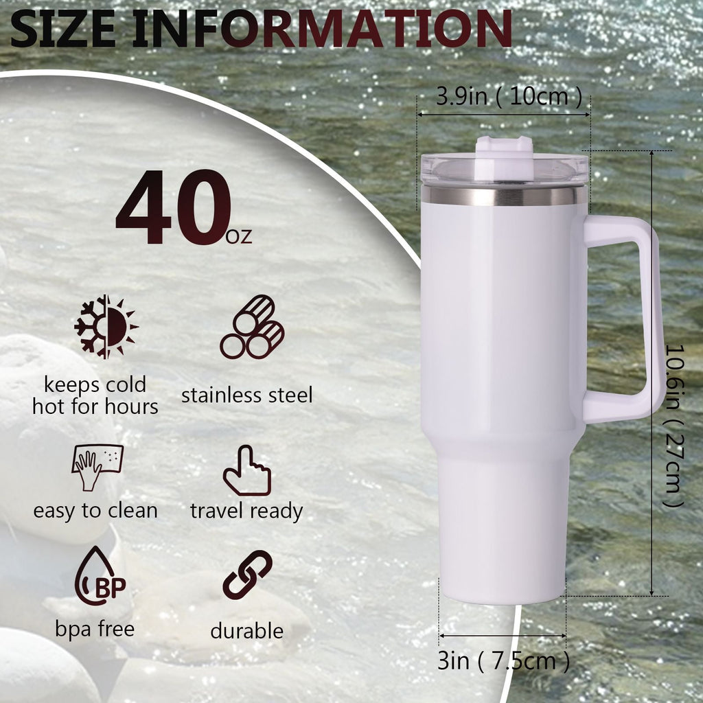 40oz large capacity tumbler With Handle