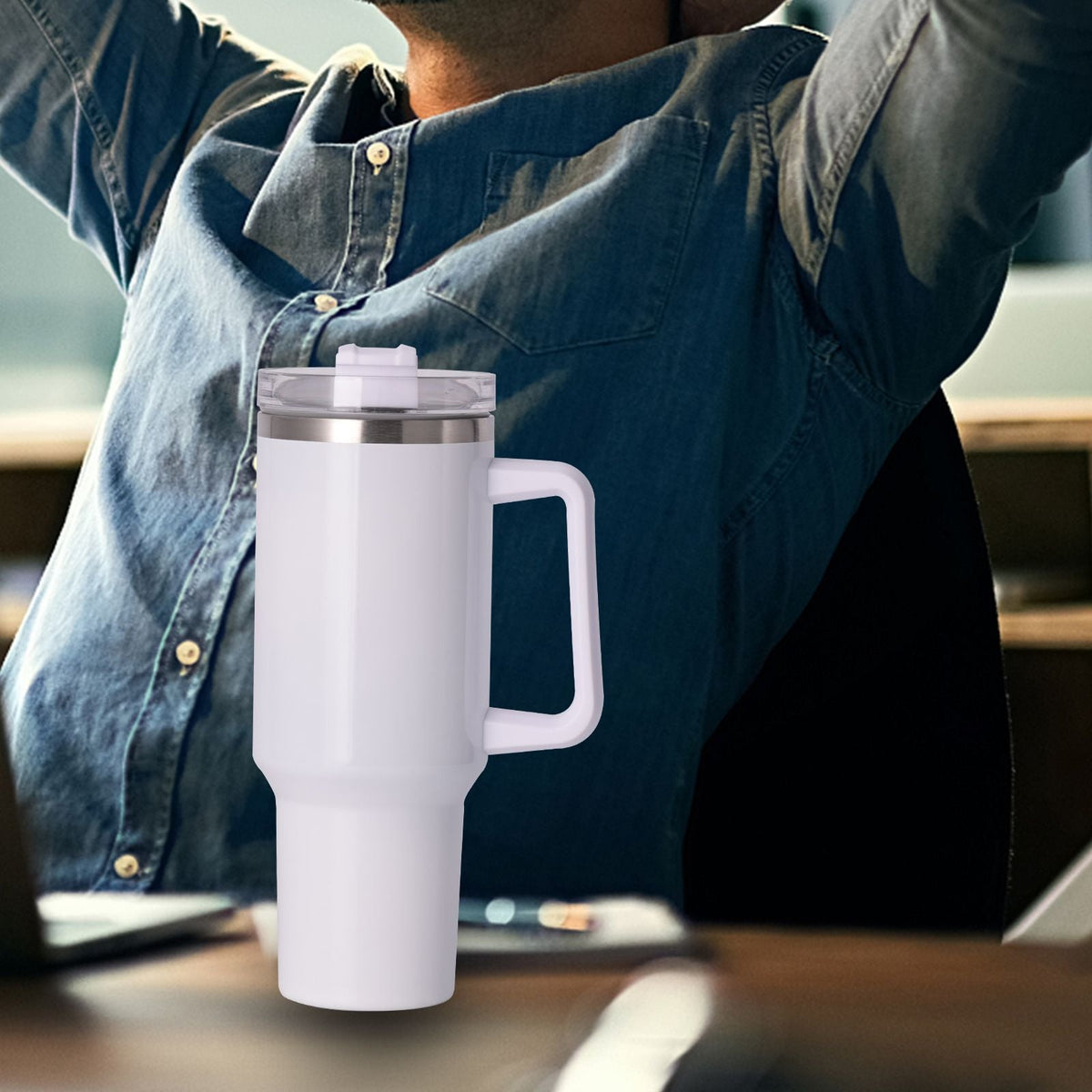 40oz large capacity tumbler With Handle